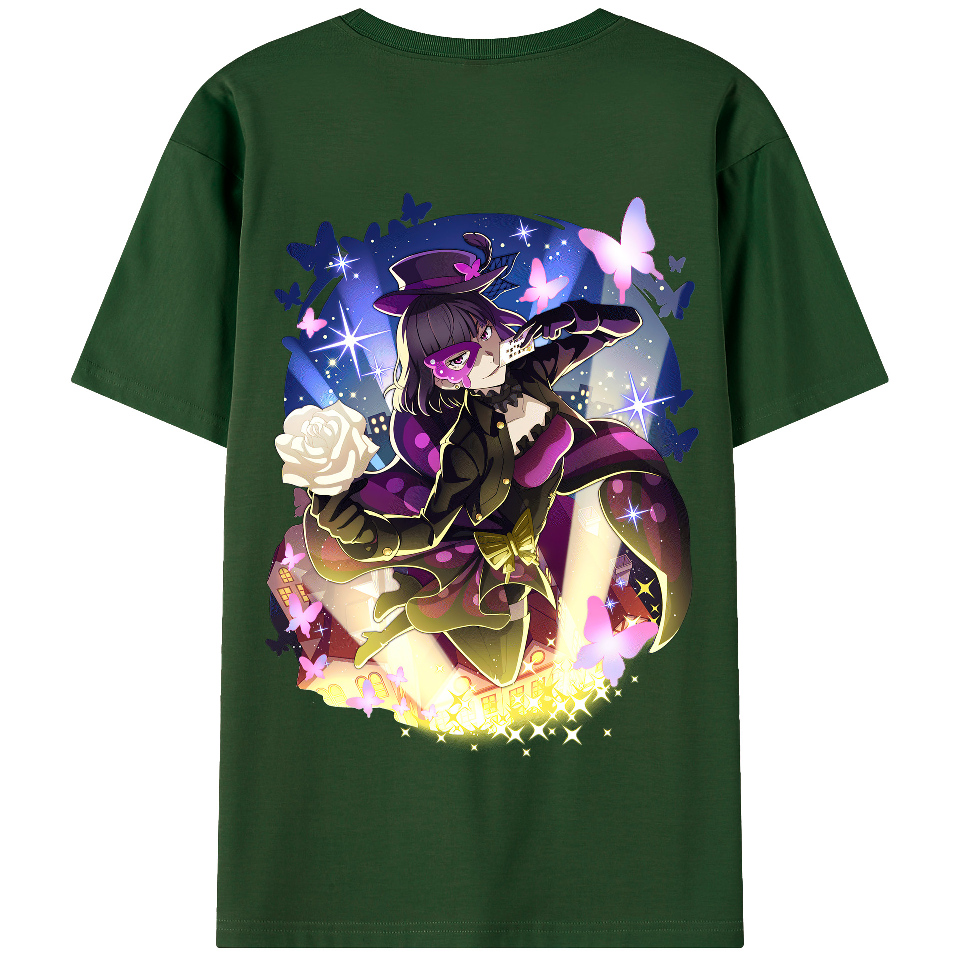 （画像用） 文豪ストレイドッグス Bungo Stray Dogs 綿100％半袖Tシャツ（背面プリント）